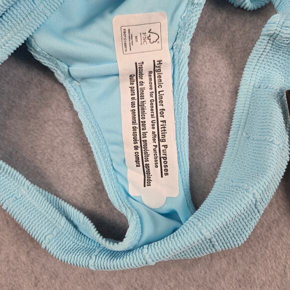 NWT Salt + Cove Swim Bottom Womens Size Medium Teal Ribbed Hipster - Picture 3 of 7